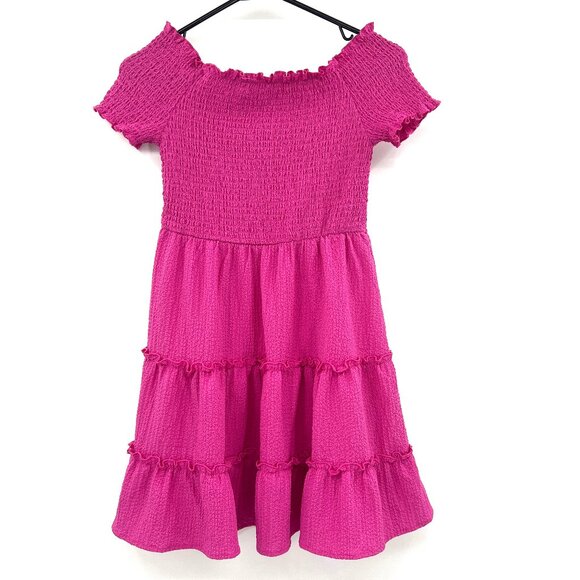 Art Class Pink Smocked Dress Girls 10/12 Large - Picture 1 of 4